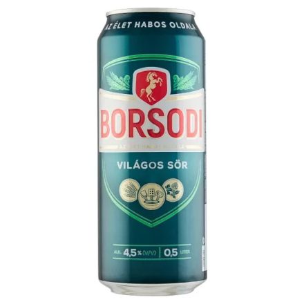 Borsodi sör 0,5l 4,5% dob.