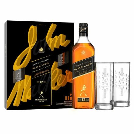 Johnnie Walker Black whiskey 0,7l 40% + 2 pohár DD