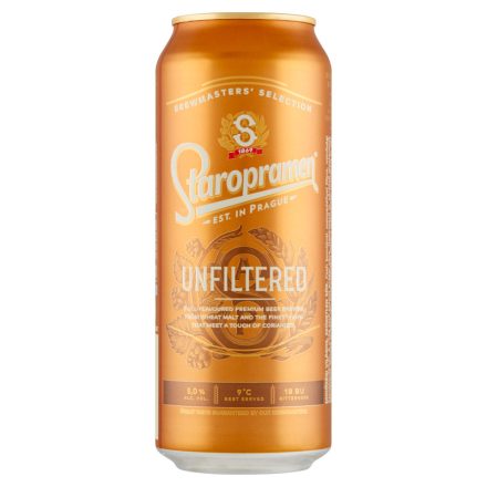 Staropramen Unfiltered sör 0,5l dob.