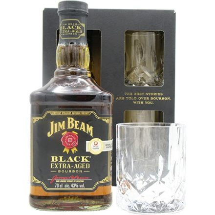 Jim Beam Black 6 éves whiskey 0,7L 43% +2 pohár DD