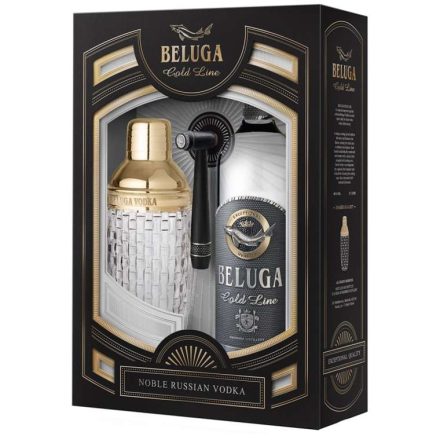 Beluga Gold Line vodka 0,7l 40% + Shaker + fakalapács DD