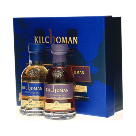 Kilchoman Single Malt Skót Whisky Ajándékcsomag 2x0,2l Machir Bay + Sanaig 46%
