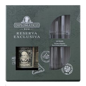   Diplomatico Reserva Exclusiva rum 0,7l 40% + 2 db O. F. pohárral DD