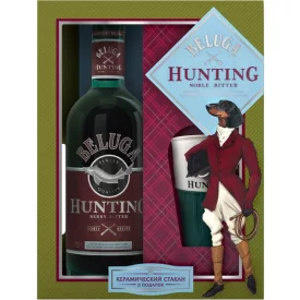   Beluga Hunting Herbal Bitter likőr 0,7l 38% + kerámia bögre DD
