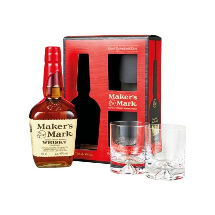 Maker's Mark Kentucky Bourbon Whisky  0,7l 45% 2 pohárral díszdobozban