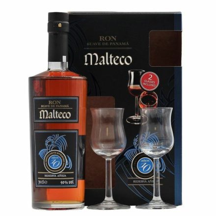 Malteco 10 éves rum 0,7l 40% + 2 pohár DD