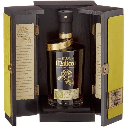 Malteco Vintage 1990 Rum fa díszdobozban 0,7l 40%