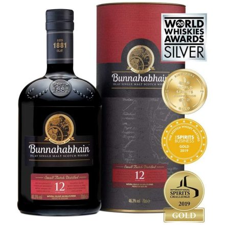 Bunnahabhain 12 éves Islay Single Malt Skót Whisky 0,7l 46,3%