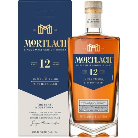 Mortlach 12 Éves The Wee Witchie Scotch Skót Whisky 0,7l 43,4%