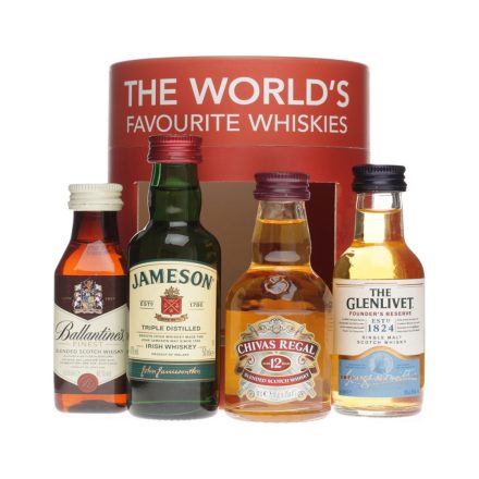 World Favourite Whiskies 4x0,05l Glenlivet/Jameson/Ballantines/Chivas12