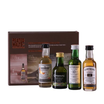 Miniset Peated Malt whisky 4x0,05l DD Ardmore,Bowmore,Connemara,Laphroaig