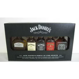   Jack Daniels Family Whiskey Pack (Gentleman,Honey,Black,Fire,SB) 5x0,05l 39% DD