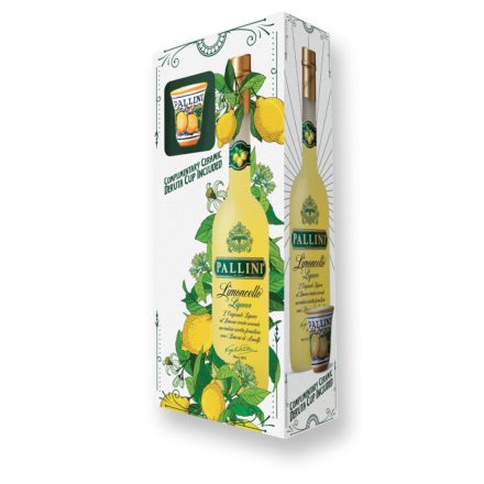 Pallini Limoncello likőr 0,5l 26% + pohár DD