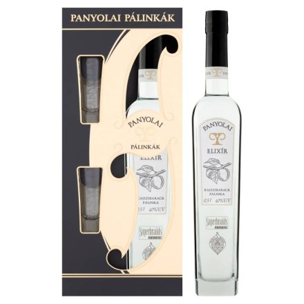 Panyolai Elixír kajszibarack pálinka 0,5l 40% + 2 pohár DD