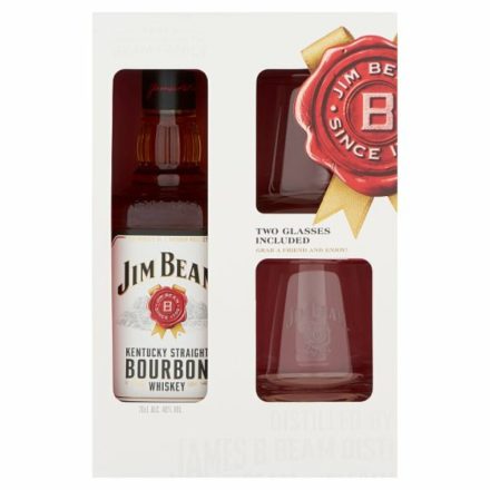 Jim Beam whiskey 0,7L 40% + 2 pohár DD