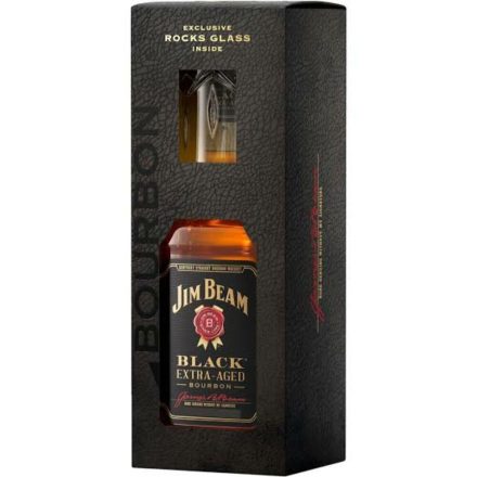 Jim Beam Black 6 éves whiskey 0,7L 43% + pohár DD