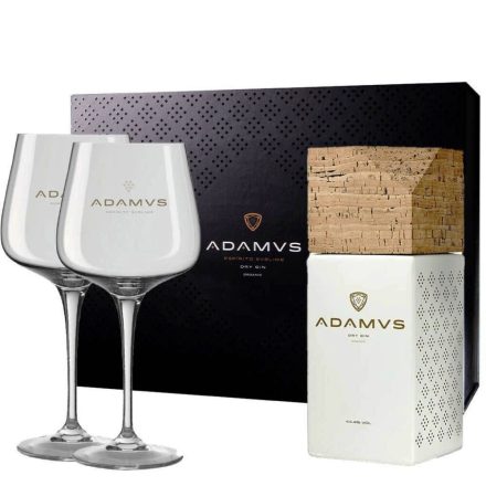 Adamus dry gin 0,7l 44,4% + 2 pohár + 2 poháralátét DD