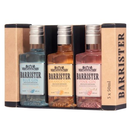 Barrister gin miniszett 3x0,05l 41% DD