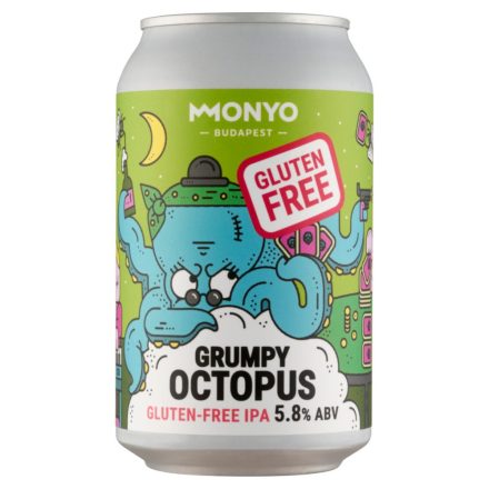 Monyo Grumpy Octopus Gluténmentes West Coast IPA sör 0,33l 5,8% 1/12