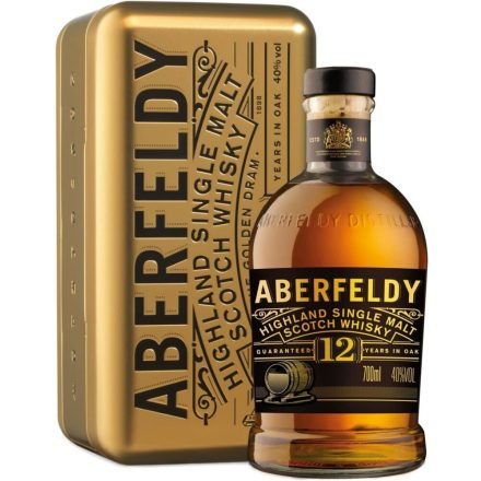 Aberfeldy 12 éves Scotch Whisky Golden Dram 0,7l 40% fém DD