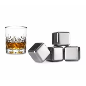 Vacuvin Hűtő fémkocka whisky 4 db-os