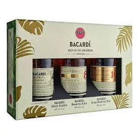 Bacardi rum Discovery Pack 3x0,1l 4, 8, 10 éves DD***