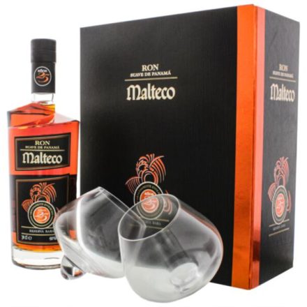 Malteco 25 éves rum 0,7l 40% + 2 pohár DD