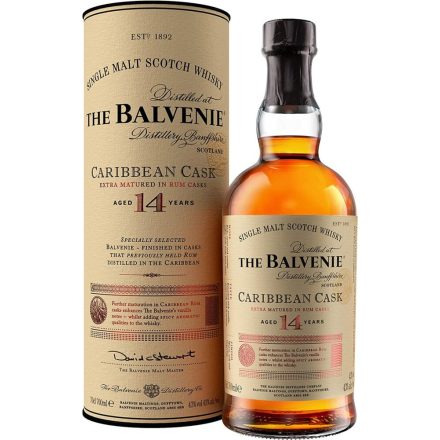 Balvenie 14 éves Caribbean Cask Scotch Whisky 0,7l 43% DD