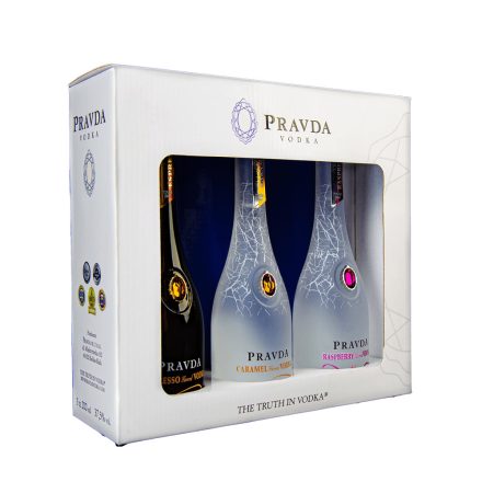 Pravda Sampler Pack vodka  3x0,2l Luxury, Espresso, Raspberry DD