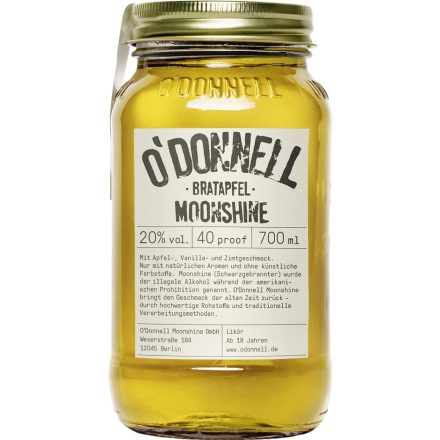 O Donnell Moonshine Roasted Apple likőr 0,7l 20%