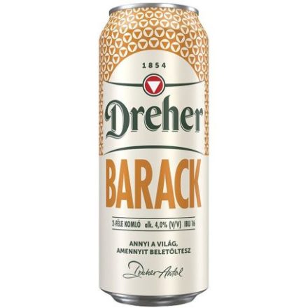 Dreher barack sör 0,5l 4% dob.