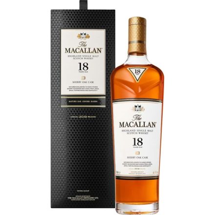 The Macallan 18 éves Sherry Oak Scotch Whisky 0,7l 43% DD