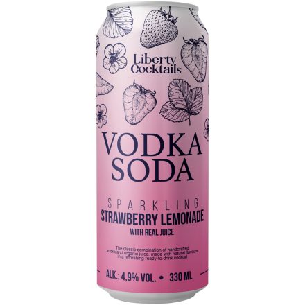 Liberty Strawberry Lemonade Vodka Soda 0,33l 4,9% 1/24