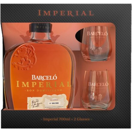 Barceló Imperial rum 0,7l 38% + 2 pohár DD
