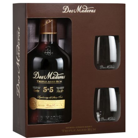 Dos Maderas PX 5 éves rum 0,7l 40% + 2 pohár DD