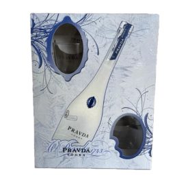 Pravda Gift Set vodka  0,7l 40% + 2 square lowball pohár DD