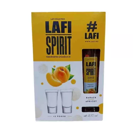 Lafi Spirit Barack likőr 0,5l 25% + 2 pohár DD***kifutó