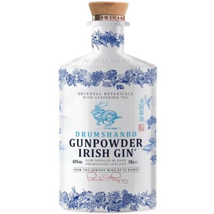 Drumshanbo Gunpowder gin Kerámia Dekanterben 0,7l 43%