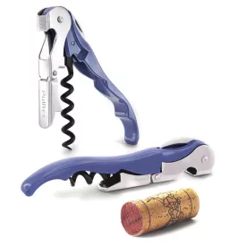   Pulltex Classic sommelier dugóhúzó kék színben bőrtokkal