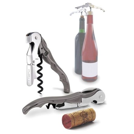 Pulltex Luxe Graphite sommelier dugóhúzó bőrtokkal