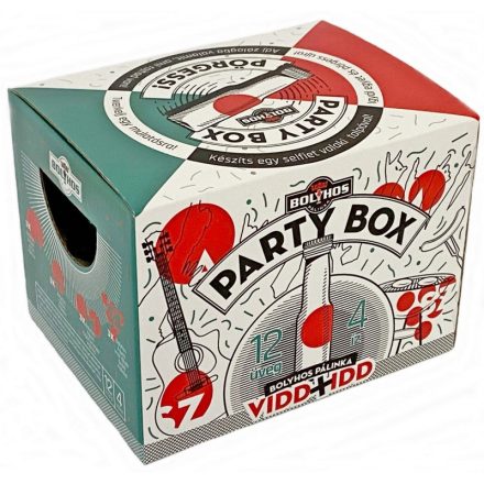 Bolyhos party box piros 12x0,02l