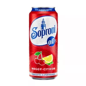 Soproni Radler Meggy-citrom Alk.mentes sör 0% 0,5l dob DRS