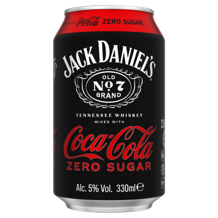 Jack Daniels & Cola zero 0,33l CAN 5% DRS