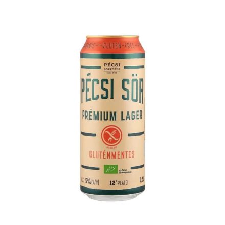 Pécsi Bio Prémium Gluténmentes Lager sör 0,5l 5% dob. DRS