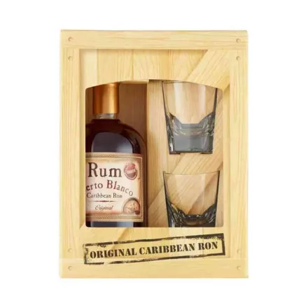 Puerto Blanco rum 0,5l 37,5% + 2 pohár DD  DRS