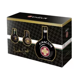 Unicum 0,7L 40% + Szilva 0,04l + Barista 0,04l DD