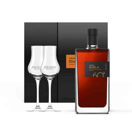 Árpád Dupla Ágyas Cigánymeggy pálinka 0,5l 60% + 2 pohár DD DRS
