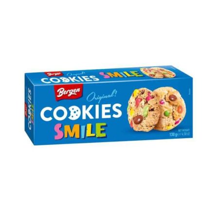 Bergen keksz 150g Smile cookies drazsé B