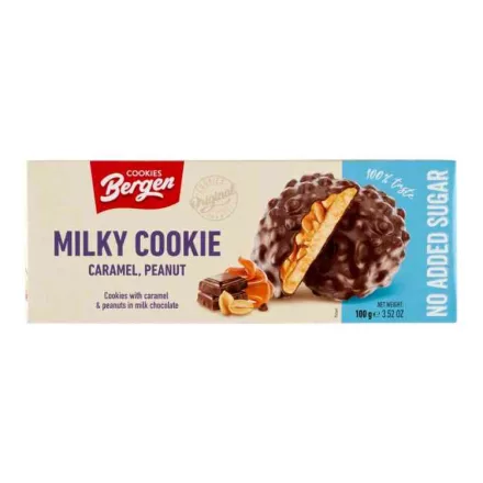 Bergen cukormentes keksz 100g karamell-mogyoró B *** kifuto