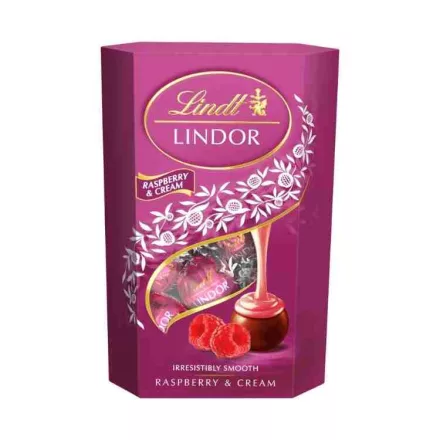 Lindt Tejcsokoládé Lindor golyó 200g Raspberry B